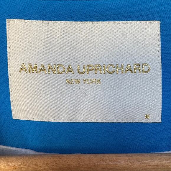 Amanda Uprichard Bright Blue Reggie Oversize Blazer w Peak Lapels size M - Picture 2 of 10